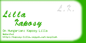 lilla kaposy business card